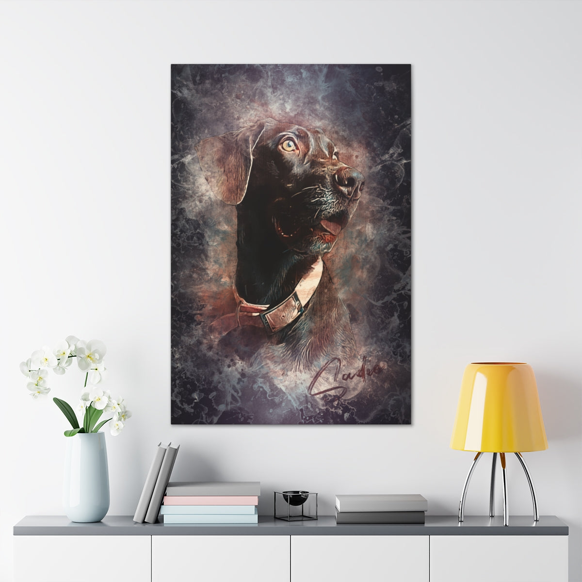 Pet Pics -Gradient Abstract - Vertical Canvas