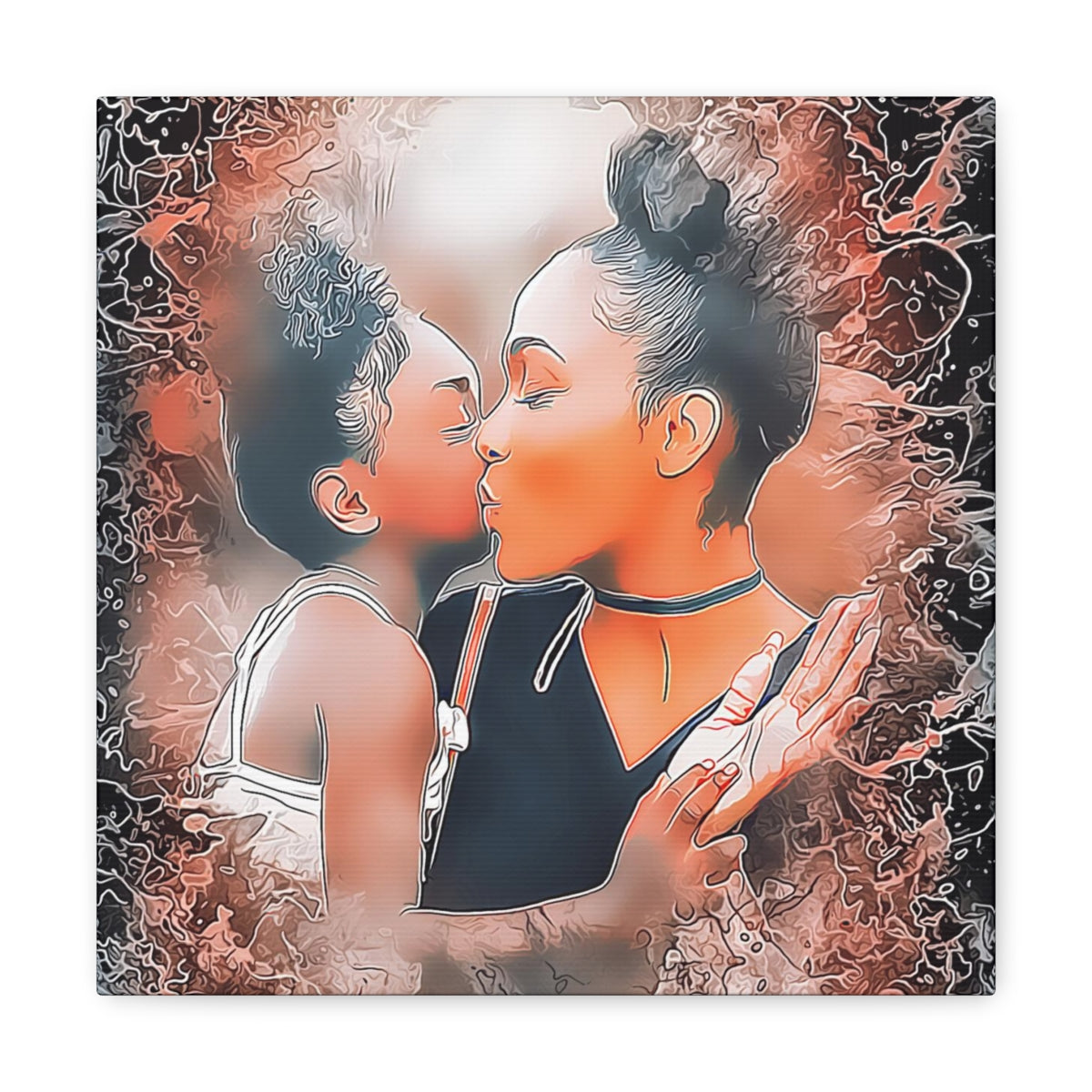 People Pics - Whimsical Abstract - Square Canvas