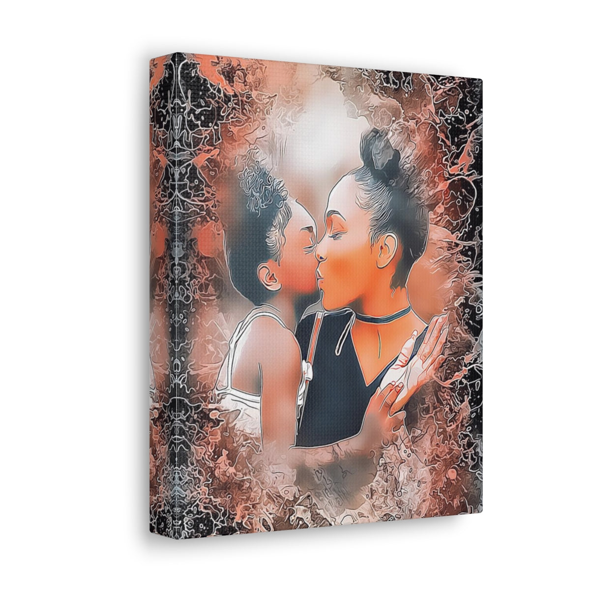 People Pics -Whimsical Abstract - Vertical Canvas