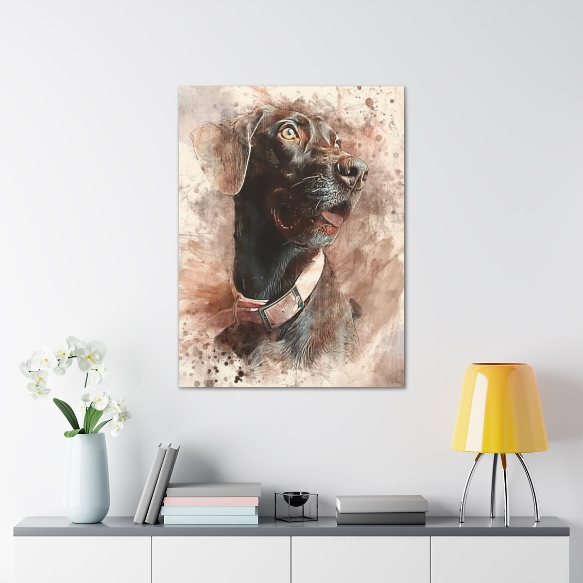 Pet Pics Watercolor - Vertical Canvas