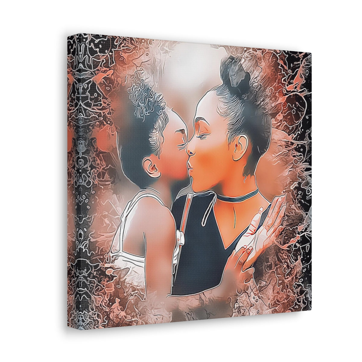 People Pics - Whimsical Abstract - Square Canvas