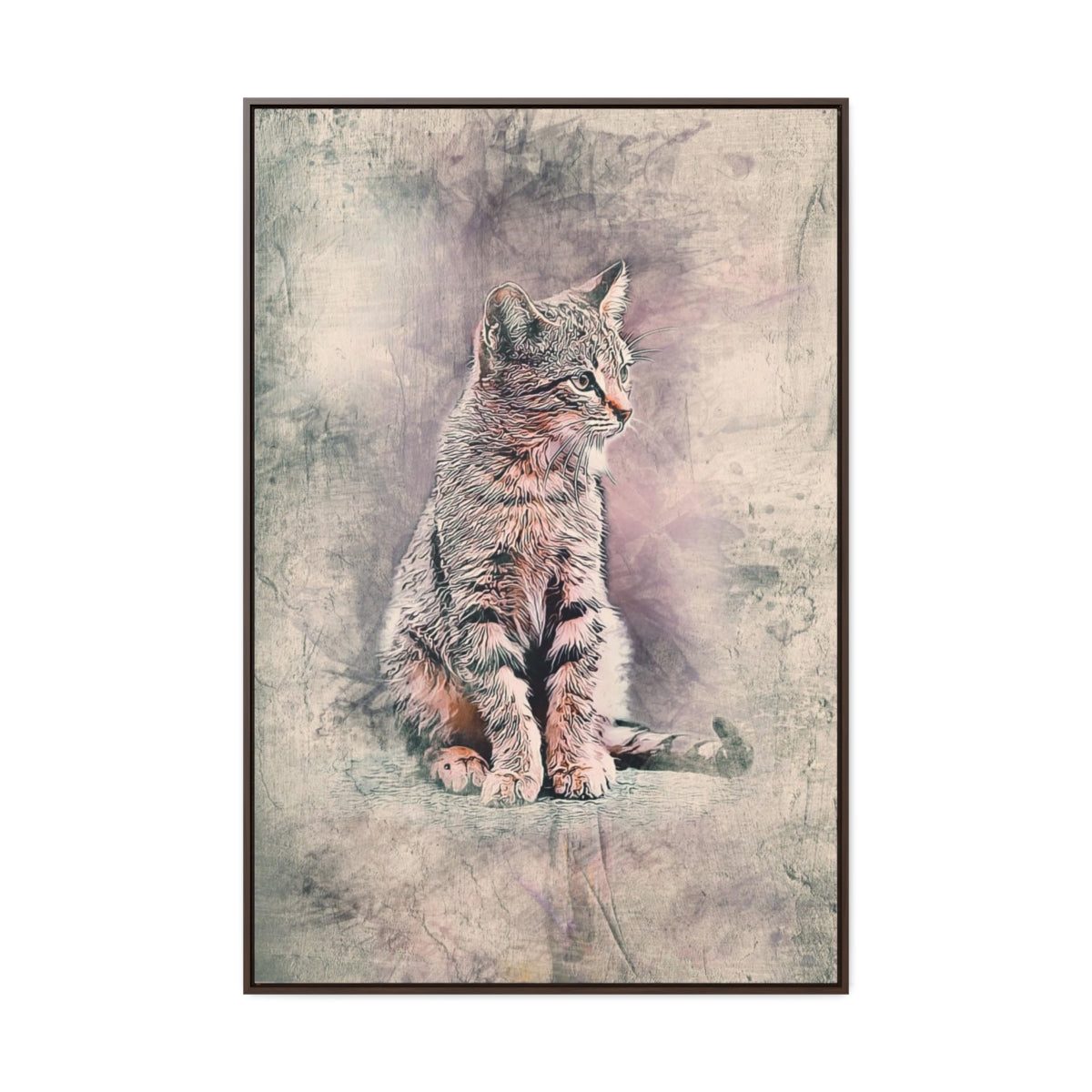 Pet Pics Watercolor - Vertical Framed Canvas