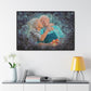 People Pics - Whimsical Abstract - Horizontal Framed Canvas