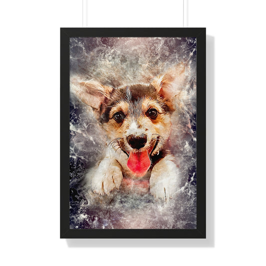 Pet Pics -Gradient Abstract - Framed Vertical Poster