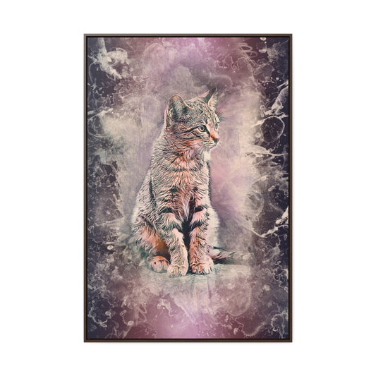 Pet Pics - Gradient Abstract- Vertical Framed Canvas