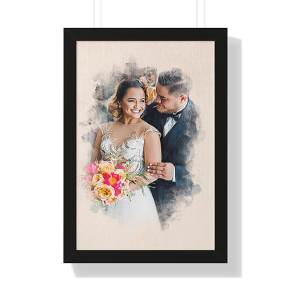 People Pics -Watercolor - Framed Vertical Poster