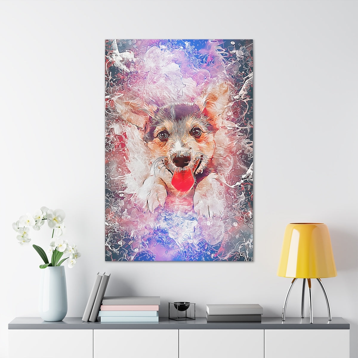 Pet Pics -Whimsical Abstract - Vertical Canvas