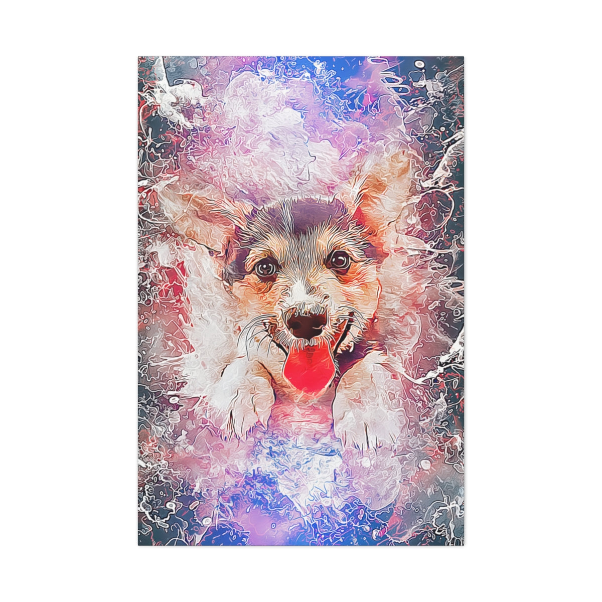 Pet Pics -Whimsical Abstract - Vertical Canvas