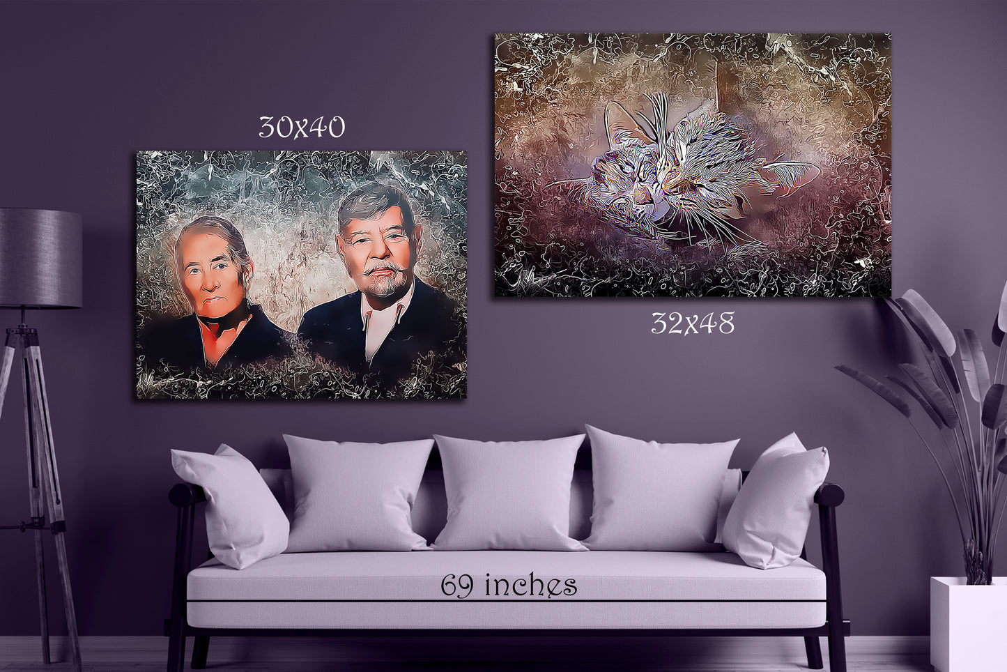 Restored Pics - Whimsical Abstract - Horizontal Canvas