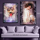 Pet Pics - Gradient Abstract- Vertical Framed Canvas