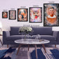 People Pics - Whimsical Abstract- Vertical Framed Canvas