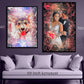 Restored Pics - Whimsical Abstract - Vertical Framed Canvas