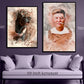 People Pics Watercolor - Vertical Framed Canvas