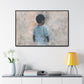 People Pics Watercolor - Horizontal Framed Canvas