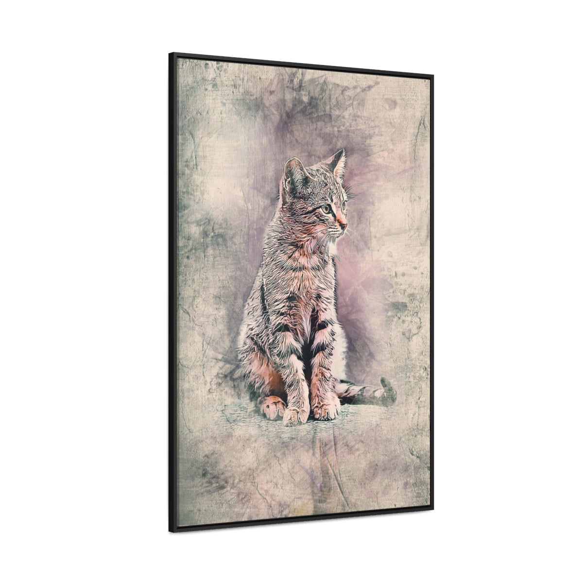 Pet Pics Watercolor - Vertical Framed Canvas